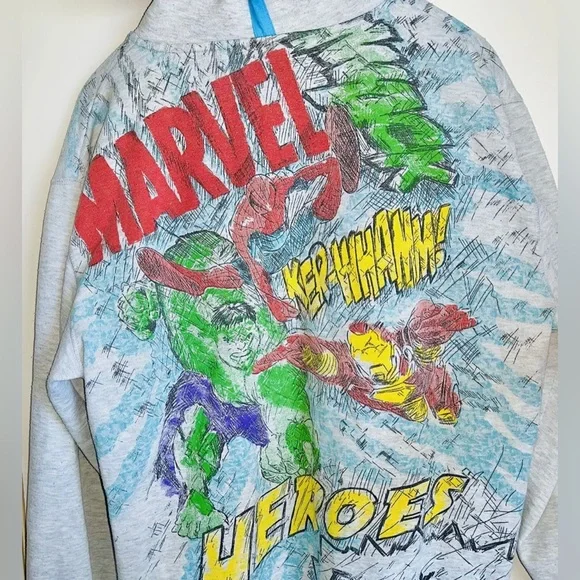 Marvel Heroes Hulk Spiderman Iron Man hoodie size Meduim - Picture 9 of 9